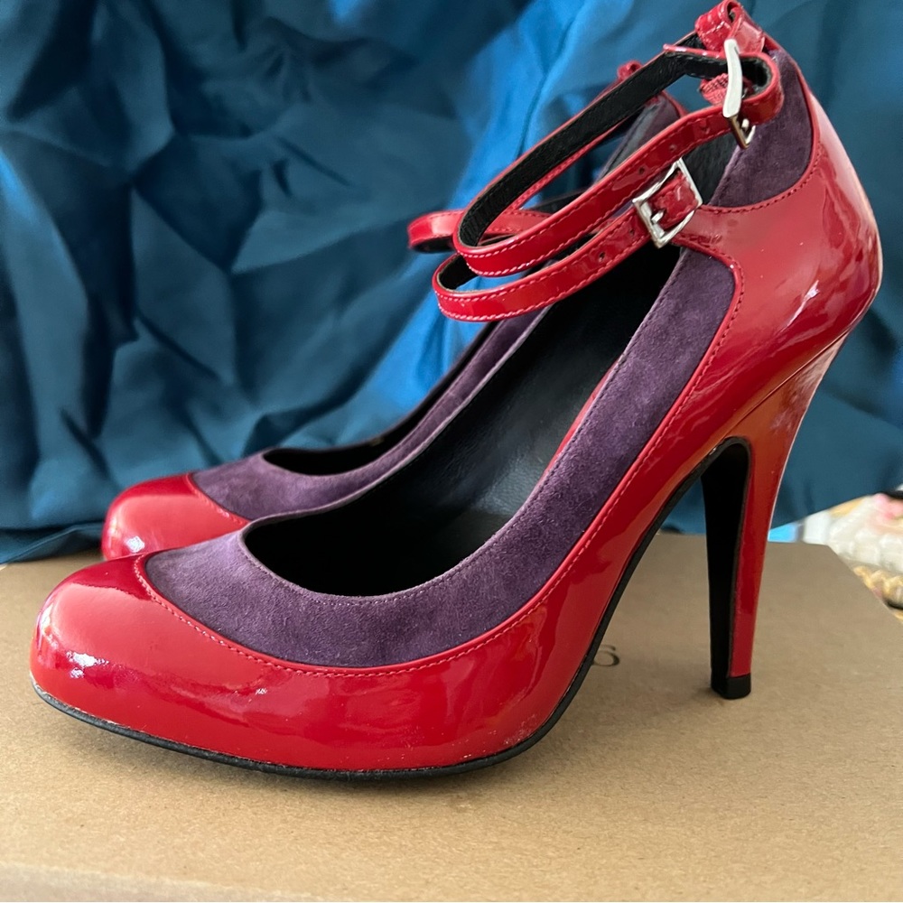 Gorgeous.Red  and Purple high heels